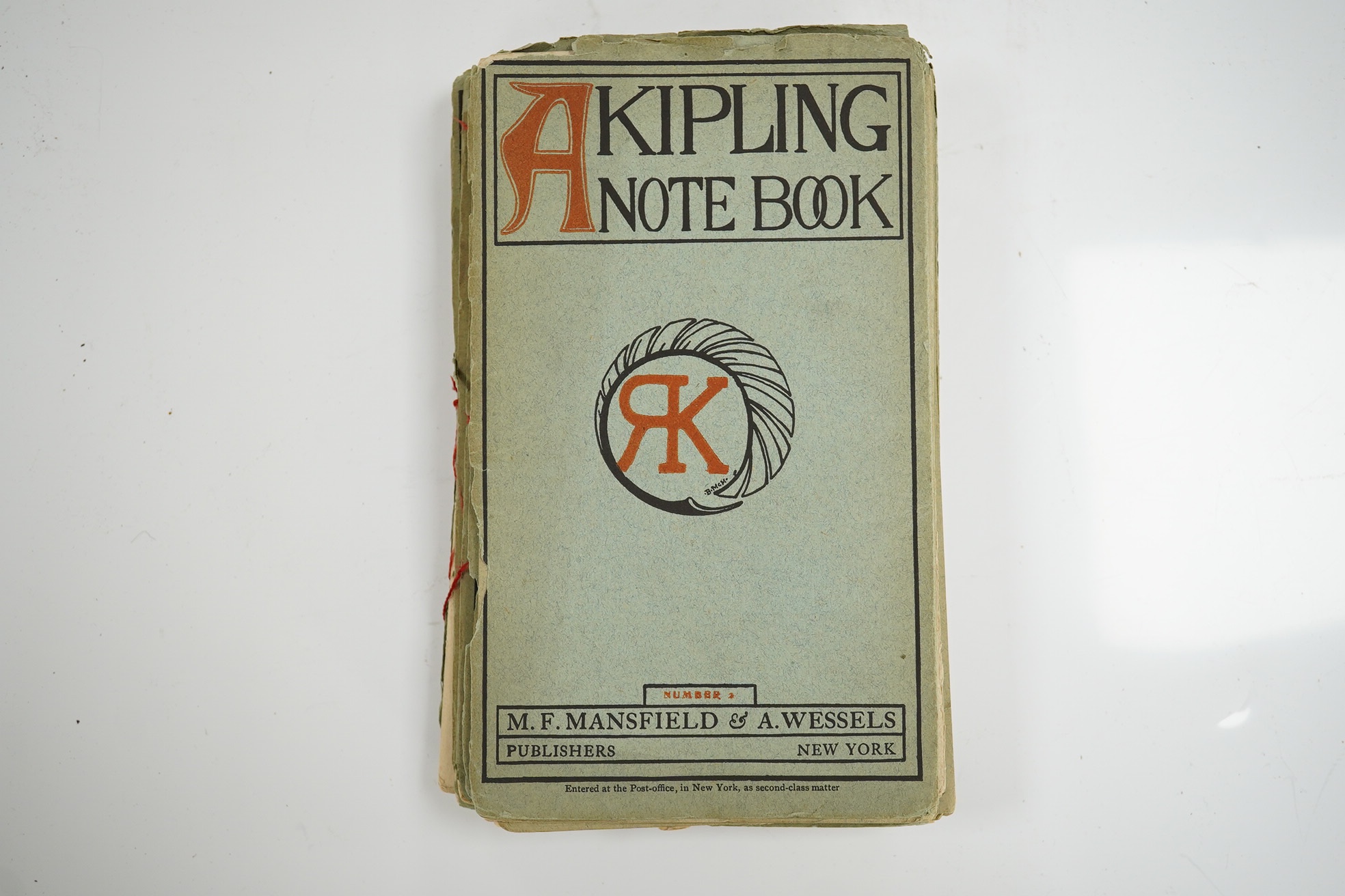 Kipling, Rudyard - A Kipling Note Book. Illustrations, Anecdotes, Bibliographical and Biographical Facts anent this Foremost Writer of Fiction. First Edition - the 12 monthly issues. each with title device, and within or